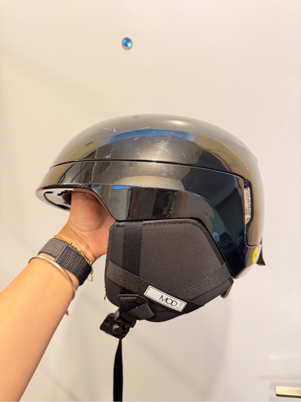 Oakley Women Glossy Black Ski/Snowboard Helmet - MOD3 Label S